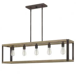 Finn 5-Light Rustic Black Linear Chandelier by Quoizel -Quoizel Sales rustic black quoizel chandeliers fnn542rk c3 1000