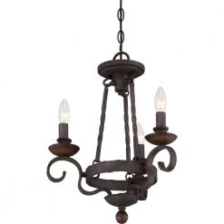 Noble 3-Light Rustic Black Candle-Style Chandelier by Quoizel 9 Noble 3-Light Rustic Black Candle-Style Chandelier by Quoizel -Quoizel Sales rustic black quoizel chandeliers nbe5303rk 4f 1000