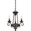 Noble 3-Light Rustic Black Candle-Style Chandelier by Quoizel -Quoizel Sales rustic black quoizel chandeliers nbe5303rk 64 1000