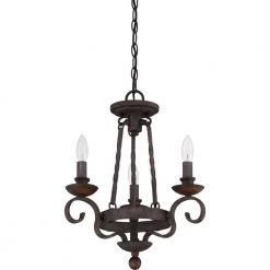 Noble 3-Light Rustic Black Candle-Style Chandelier by Quoizel 8 Noble 3-Light Rustic Black Candle-Style Chandelier by Quoizel -Quoizel Sales rustic black quoizel chandeliers nbe5303rk c3 1000