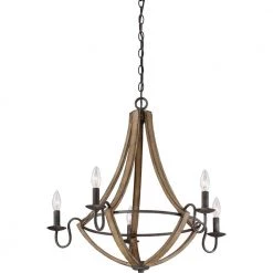 Shire 5-Light Rustic Black Bowl-Style Chandelier by Quoizel -Quoizel Sales rustic black quoizel chandeliers shr5005rk 4f 1000