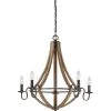 Shire 5-Light Rustic Black Bowl-Style Chandelier by Quoizel