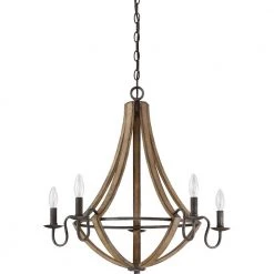 Shire 5-Light Rustic Black Bowl-Style Chandelier by Quoizel -Quoizel Sales rustic black quoizel chandeliers shr5005rk c3 1000