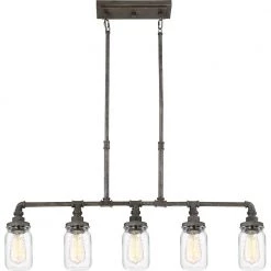 Squire 5-Light Rustic Black Chandelier by Quoizel