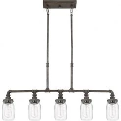 Squire 5-Light Rustic Black Chandelier by Quoizel -Quoizel Sales rustic black quoizel chandeliers sqr538rk c3 1000