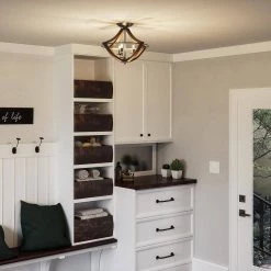 Shire 16.5 in. 3-Light Rustic Black Flush Mount by Quoizel 14 Shire 16.5 in. 3-Light Rustic Black Flush Mount by Quoizel -Quoizel Sales rustic black quoizel flush mount lights shr1716rk 44 1000