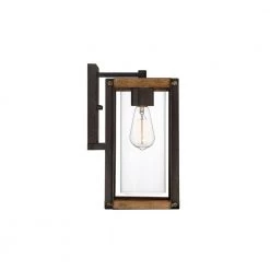 Marion Square 1-Light Black Outdoor Wall Lantern Sconce by Quoizel -Quoizel Sales rustic black quoizel outdoor sconces msq8407rk 1f 1000