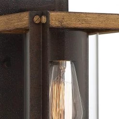 Marion Square 1-Light Black Outdoor Wall Lantern Sconce by Quoizel -Quoizel Sales rustic black quoizel outdoor sconces msq8407rk 40 1000