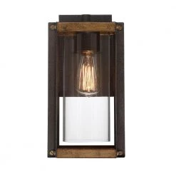 Marion Square 1-Light Black Outdoor Wall Lantern Sconce by Quoizel -Quoizel Sales rustic black quoizel outdoor sconces msq8407rk 4f 1000