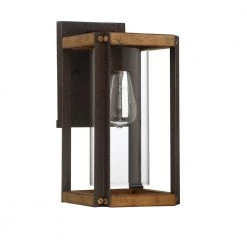 Marion Square 1-Light Black Outdoor Wall Lantern Sconce by Quoizel -Quoizel Sales rustic black quoizel outdoor sconces msq8407rk c3 1000