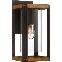 Marion Square 1-Light Black Outdoor Wall Lantern Sconce by Quoizel
