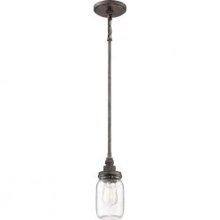 Squire 1-Light Rustic Black Mini Pendant by Quoizel 9 Squire 1-Light Rustic Black Mini Pendant by Quoizel -Quoizel Sales rustic black quoizel pendant lights sqr1504rk c3 1000