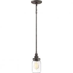 Squire 1-Light Rustic Black Mini Pendant by Quoizel 8 Squire 1-Light Rustic Black Mini Pendant by Quoizel -Quoizel Sales rustic black quoizel pendant lights sqr1504rk e1 1000