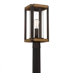Marion Square 1-Light Rustic Black Outdoor Post Lantern by Quoizel -Quoizel Sales rustic black quoizel post light sets msq9009rk 1f 1000