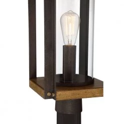 Marion Square 1-Light Rustic Black Outdoor Post Lantern by Quoizel -Quoizel Sales rustic black quoizel post light sets msq9009rk 44 1000