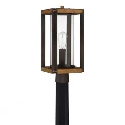 Marion Square 1-Light Rustic Black Outdoor Post Lantern by Quoizel -Quoizel Sales rustic black quoizel post light sets msq9009rk c3 1000