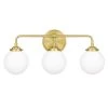 Landry 3-Light Satin Brass Vanity Light by Quoizel