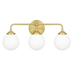 Landry 3-Light Satin Brass Vanity Light by Quoizel