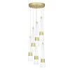 Zia 13 in. Satin Gold LED Pendant by Quoizel -Quoizel Sales satin gold quoizel chandeliers pczia2813sd 64 1000