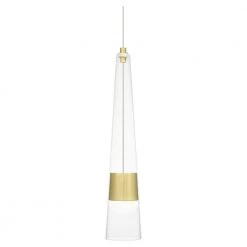 Zia Integrated LED Satin Gold Mini Pendant by Quoizel -Quoizel Sales satin gold quoizel pendant lights pczia1503sd 44 1000