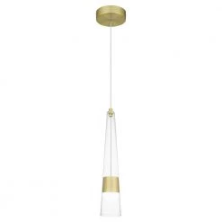 Zia Integrated LED Satin Gold Mini Pendant by Quoizel -Quoizel Sales satin gold quoizel pendant lights pczia1503sd 4f 1000
