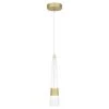 Zia Integrated LED Satin Gold Mini Pendant by Quoizel