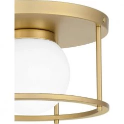 Morehouse 10 in. 1-Light Soft Gold Flush Mount by Quoizel -Quoizel Sales soft gold quoizel flush mount lights qfl5586sgd 44 1000