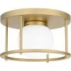Morehouse 10 in. 1-Light Soft Gold Flush Mount by Quoizel -Quoizel Sales soft gold quoizel flush mount lights qfl5586sgd 64 1000