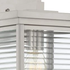 Gardner 1-Light Stainless Steel Outdoor Wall Lantern Sconce by Quoizel -Quoizel Sales stainless steel quoizel outdoor sconces gar8406ss 40 1000