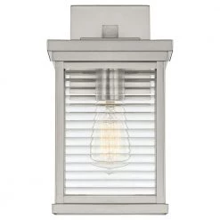 Gardner 1-Light Stainless Steel Outdoor Wall Lantern Sconce by Quoizel -Quoizel Sales stainless steel quoizel outdoor sconces gar8406ss 4f 1000