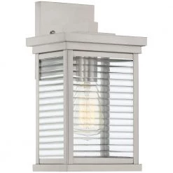 Gardner 1-Light Stainless Steel Outdoor Wall Lantern Sconce by Quoizel