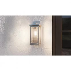 Gardner 1-Light Stainless Steel Outdoor Wall Lantern Sconce by Quoizel -Quoizel Sales stainless steel quoizel outdoor sconces gar8407ss fa 1000