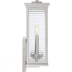 Gardner 1-Light Stainless Steel Outdoor Wall Lantern Sconce by Quoizel -Quoizel Sales stainless steel quoizel outdoor sconces gar8408ss 1f 1000