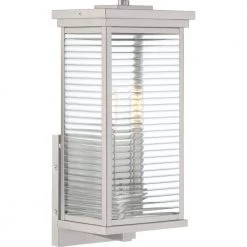 Gardner 1-Light Stainless Steel Outdoor Wall Lantern Sconce by Quoizel