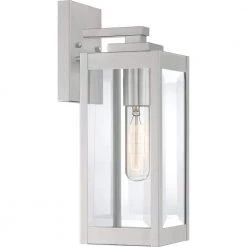 Westover 1-Light Stainless Steel Outdoor Wall Lantern Sconce by Quoizel