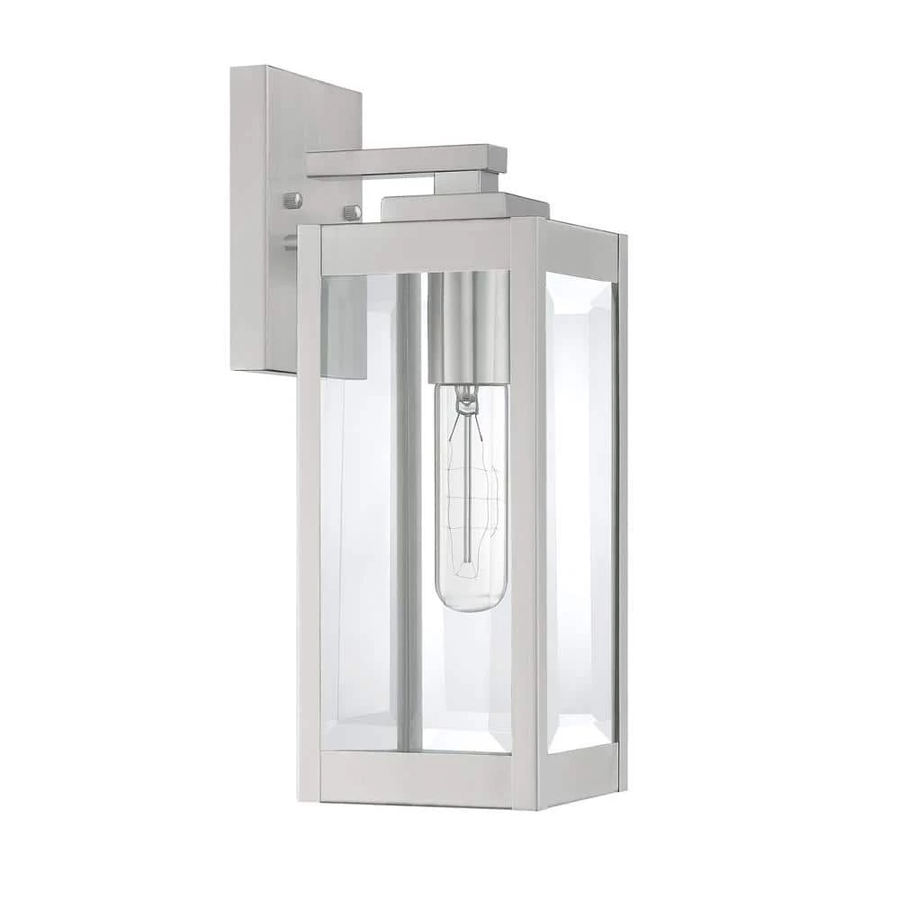 Westover 1-Light Stainless Steel Outdoor Wall Lantern Sconce by Quoizel 6 Westover 1-Light Stainless Steel Outdoor Wall Lantern Sconce by Quoizel - Image 4