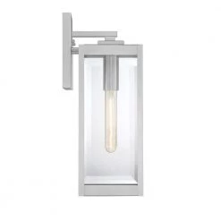 Westover 1-Light Stainless Steel Outdoor Wall Lantern Sconce by Quoizel -Quoizel Sales stainless steel quoizel outdoor sconces wvr8406ss 1f 1000