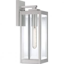 Westover 1-Light Stainless Steel Outdoor Wall Lantern Sconce by Quoizel