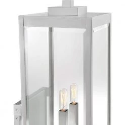 Westover 2-Light Stainless Steel Outdoor Wall Lantern Sconce by Quoizel -Quoizel Sales stainless steel quoizel outdoor sconces wvr8409ss 44 1000