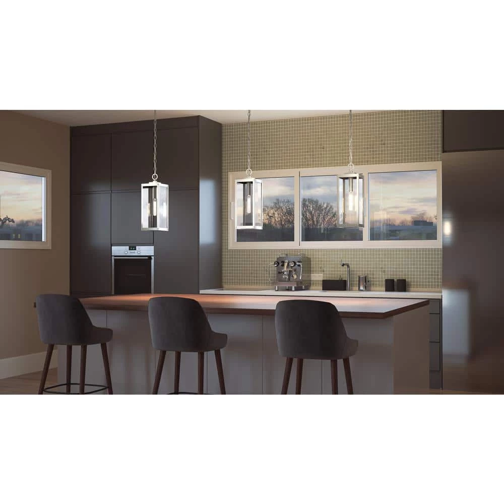 Westover 1-Light Stainless Steel Chandelier with Clear Beveled Glass by Quoizel 10 Westover 1-Light Stainless Steel Chandelier with Clear Beveled Glass by Quoizel - Image 8