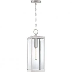Westover 1-Light Stainless Steel Chandelier with Clear Beveled Glass by Quoizel