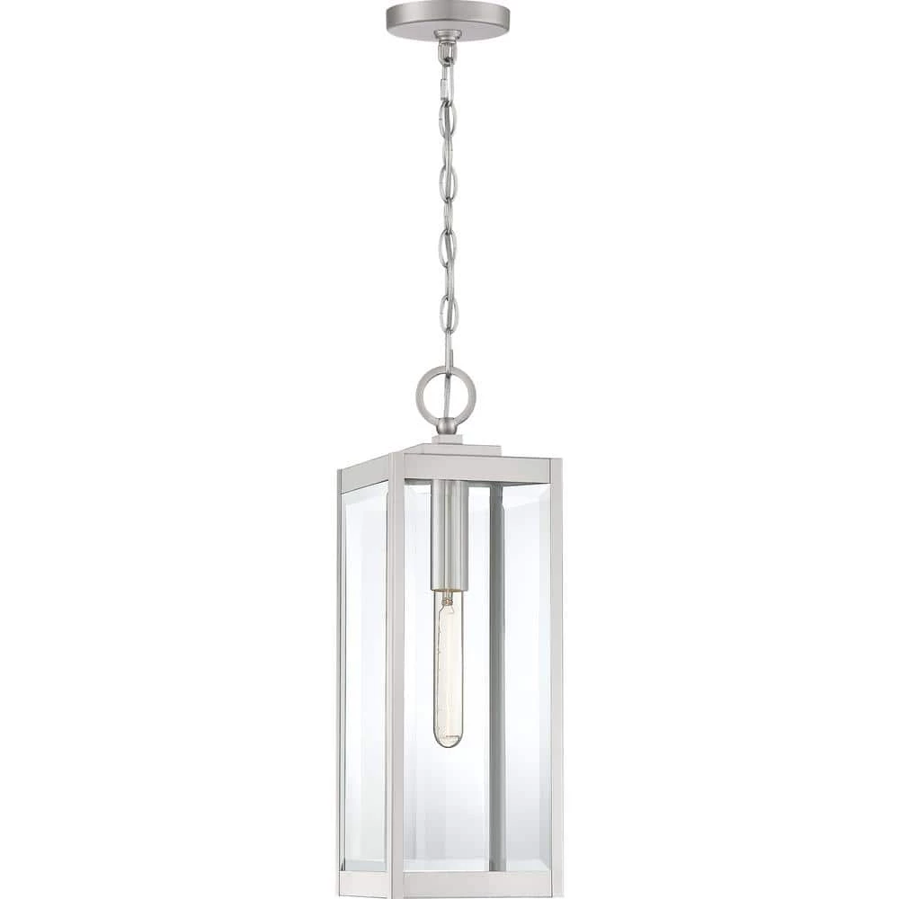 Westover 1-Light Stainless Steel Chandelier with Clear Beveled Glass by Quoizel 3 Westover 1-Light Stainless Steel Chandelier with Clear Beveled Glass by Quoizel