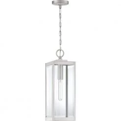 Westover 1-Light Stainless Steel Chandelier with Clear Beveled Glass by Quoizel 12 Westover 1-Light Stainless Steel Chandelier with Clear Beveled Glass by Quoizel -Quoizel Sales stainless steel quoizel pendant lights wvr1507ss c3 1000