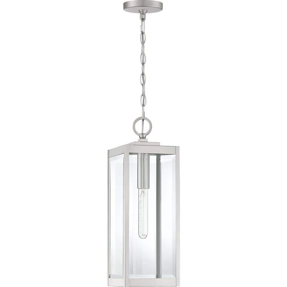 Westover 1-Light Stainless Steel Chandelier with Clear Beveled Glass by Quoizel 5 Westover 1-Light Stainless Steel Chandelier with Clear Beveled Glass by Quoizel - Image 3