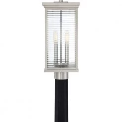 Gardner 1-Light Stainless Steel Outdoor Post Lantern by Quoizel -Quoizel Sales stainless steel quoizel post light sets gar9008ss 1f 1000