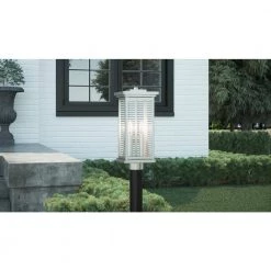Gardner 1-Light Stainless Steel Outdoor Post Lantern by Quoizel -Quoizel Sales stainless steel quoizel post light sets gar9008ss 76 1000