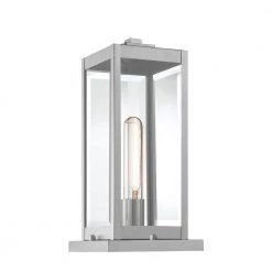 Westover 1-Light Stainless Steel Outdoor Post Lantern by Quoizel -Quoizel Sales stainless steel quoizel post light sets wvr9106ss 1f 1000