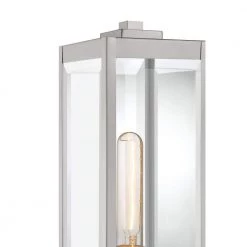 Westover 1-Light Stainless Steel Outdoor Post Lantern by Quoizel -Quoizel Sales stainless steel quoizel post light sets wvr9106ss 44 1000