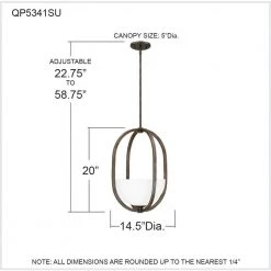 Calluna 1-Light Statuary Bronze Pendant with Opal Etched Glass by Quoizel 17 Calluna 1-Light Statuary Bronze Pendant with Opal Etched Glass by Quoizel -Quoizel Sales statuary bronze quoizel chandeliers qp5341su 76 1000