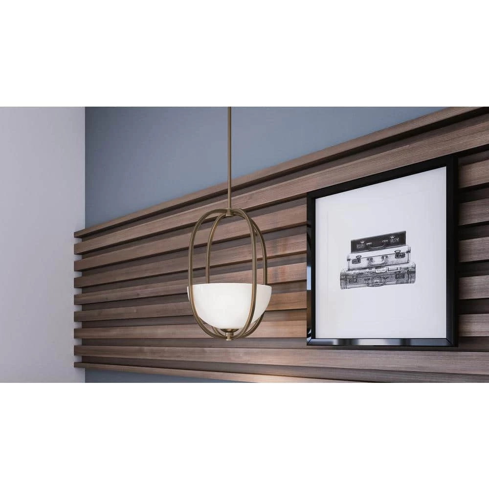 Calluna 1-Light Statuary Bronze Pendant with Opal Etched Glass by Quoizel 3 Calluna 1-Light Statuary Bronze Pendant with Opal Etched Glass by Quoizel - Image 2